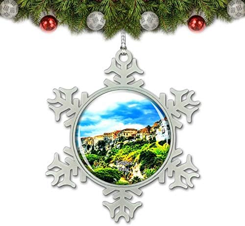 Умсуфа Италија Тропеа Калабрија Божиќна украс Декорација на дрво кристален метален сувенир подарок