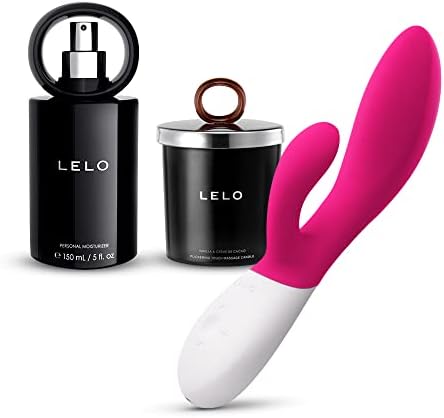Lelo Bundle: Ina Wave 2 g место и клиторичен вибратор розова + бесплатна треперење на допир за масажа на допир свеќа ванила крем де какао