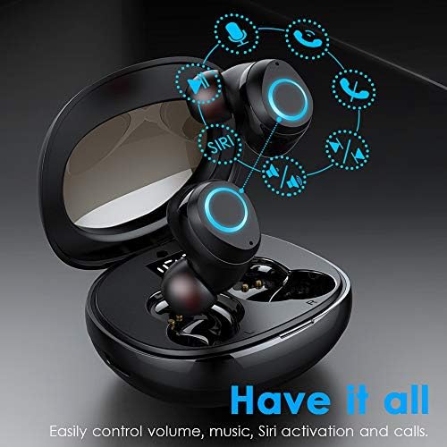 Безжична Слушалка, Bluetooth Слушалки Во Ушната Бучава Поништување Микрофон Мини Ушни Пупки, Bluetooth 5.1 Мала Тежина Длабок Бас, IP7 Водоотпорни