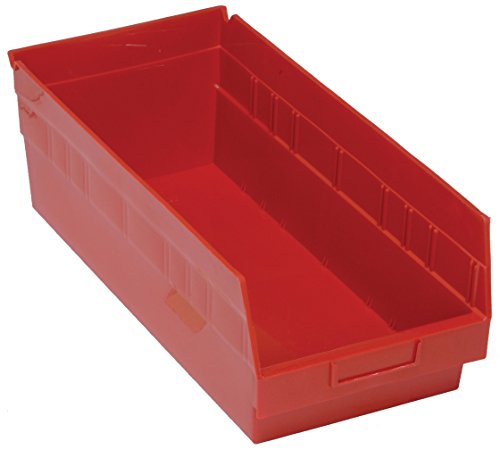 КВАНТНО Складирање QSB208RD 10-Пакет 6 Висечки Пластични Контејнери За Складирање На Корпи За Отпадоци, 17-7/8 x 8-3/8 x 6, Црвено