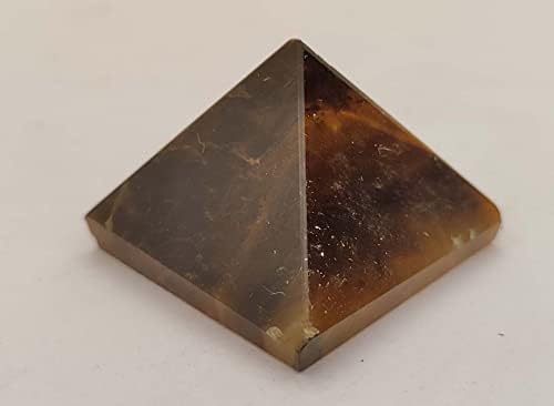 Sharvgun Исцелување кристал тигар пирамида метафизички камена фигура, 25-30 мм камен пирамида реики чакра-камења на скапоцен камен