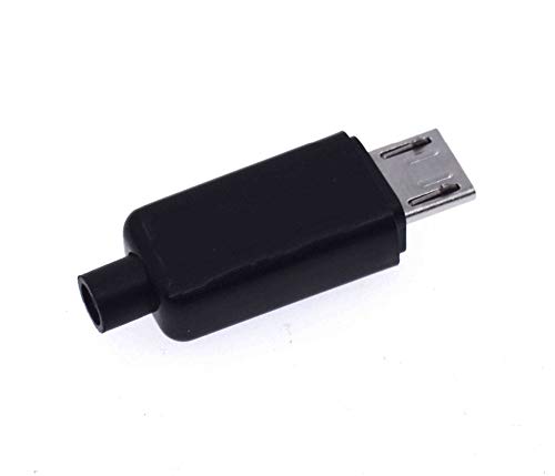 10sets DIY Микро USB Машки Приклучок Конектори Комплет w/Покрива Црна