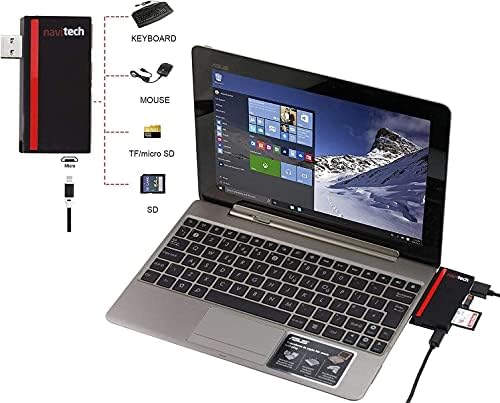 Navitech 2 во 1 лаптоп/таблет USB 3.0/2.0 HUB адаптер/микро USB влез со SD/Micro SD картички читач компатибилен со Lenovo ThinkPad L15 15.6 “