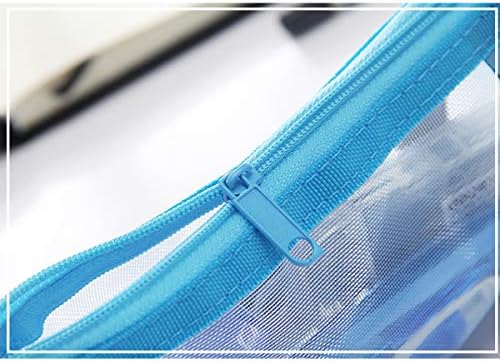 Kinhshion zipper торбичка, 4 парчиња, вреќи со патент од мрежа чиста патент торбичка мала организатор торба патент папка торба козметички кеси