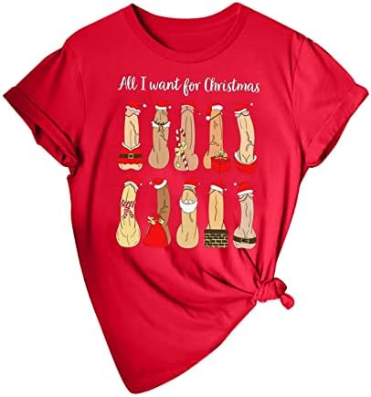 Mensенски жени грда Божиќна кошула Дедо Мраз валкана Божиќна смешна Божиќен подарок за врвови за жени