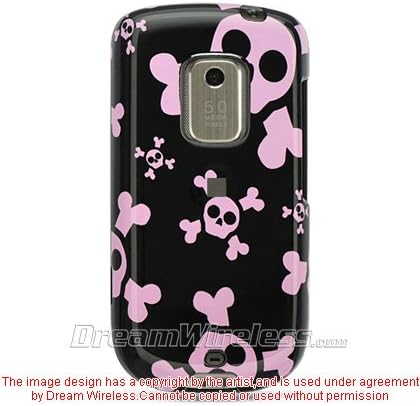 Сон Безжичен Catchebkpksk Тенок И Стилски Дизајн Случај ЗА HTC Evo Дизајн 4G/Херој S-Мало Пакување-Црна/Розова Череп