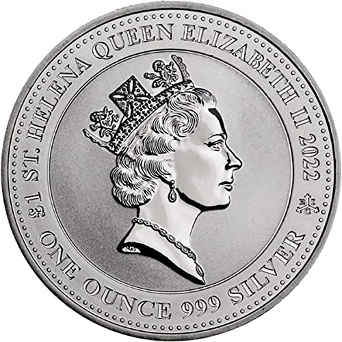 2022 Велика британија 1 мл Британска Света Елена Пегаз 1 Мл Сребрена Монета Фунта Нециркулирана