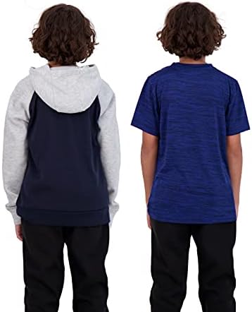 Hind Boys Fleece Hoodie и маица поставени 2 парчиња кошарка за кошарка и атлетска мета
