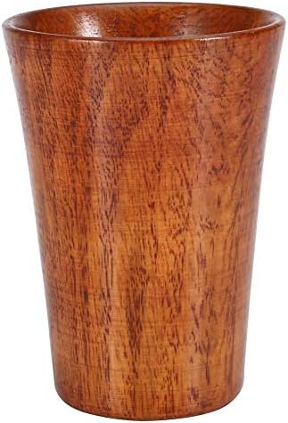 Дрвена чаша, рачно изработена примитивна природна дрвена чај чаша чаша пиво кафе чаша млеко сад бар снабдување цврста дрвена чаша
