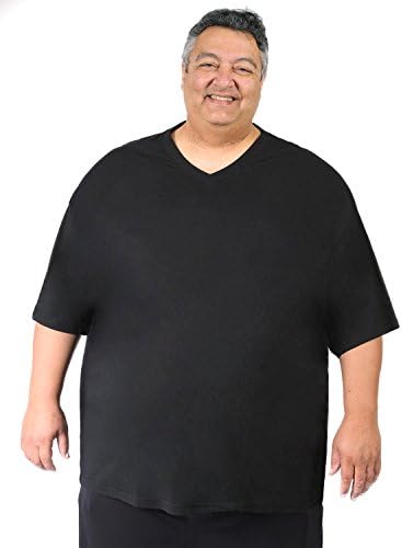 Големо момче бамбус Голема и висока маица со V-врат за мажи-маичка со кратки ракави, изработена од ултра-мек бамбус