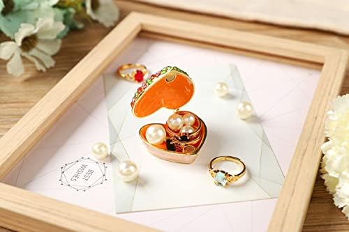 Janshe cul love heartheh облик на накит кутии за кутии со ракавици со рачно насликани емајлирани класични украси занаетчиски подарок за