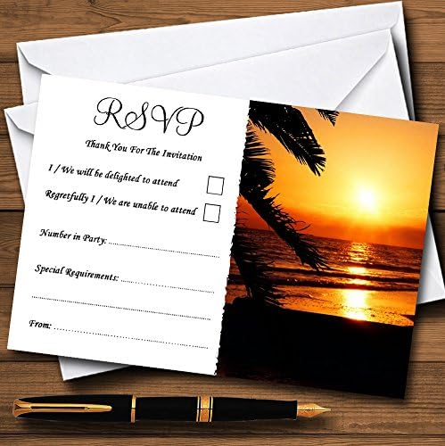 Прекрасна Флорида зајдисонце плажа персонализирана картички за РСВП