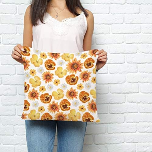 Artshowing Floral Soft Couch Pillowbase, квадратни печатени перници за фрлање за домашно декор 18x18inch, капаци на перници за