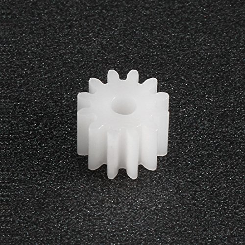 Uxcell 40pcs пластични запчаници 12 заби модел 122A Намалување на опрема за намалување пластични црви запчаници за RC Robot Motor
