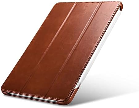 Coliyn Premium Leather Folio Tablet Case, за Apple iPad Pro 12.9 инчи 2021 тенок гребнатини-докажани за дишење на флип-капакот, странично