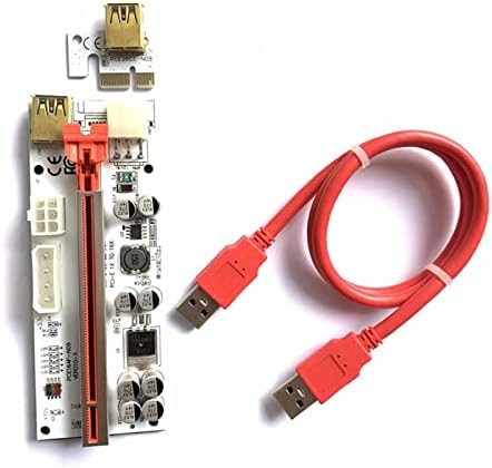 Kokiya ver010-, 60cm USB 3.0 видео картичка, кабел од 1x до 16x, за графички процесор, рудар - црвен без