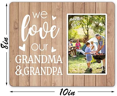 Рамка за слика за подароци за баби и дедовци, баба и дедо роденден на Божиќ Денот на благодарноста подарок од внуци, баба и дедо и таблети и таблети со фотографии 4 ″