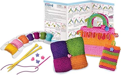 4м играчки за играчки лесен за плетење уметнички комплет и комплет за везови на шевови; Вовед во работа со сет на предиво