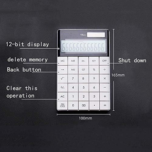 Калкулатор на MJWDP Тенок калкулатор за соларна енергија за калкулатор за десктоп за домашна канцеларија LCD дисплеј бизнис мини студентски