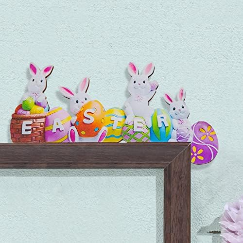 Рустикални знаци на добредојде на велигденски зајаци приказ | Орнамент на рамен акрилен зајак | 2 -д Велигденски зајачиња Декорација