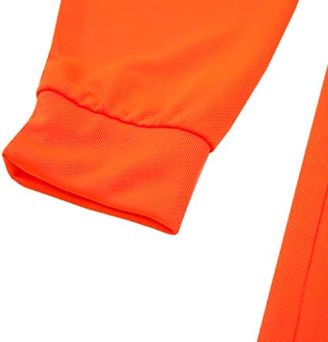 Безбедносна маица за безбедност на jorestech рефлектирана висока видливост со долги ракави со долги ракави портокалови ANSI класа 3 Ниво