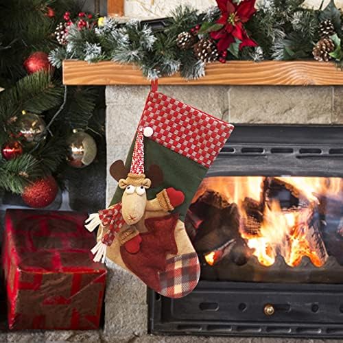 Божиќно порибување Големи Божиќни чорапи Декорација Дедо Мраз Снежаман ирваси порибување Божиќни украси и додатоци за забави Божиќно украсно