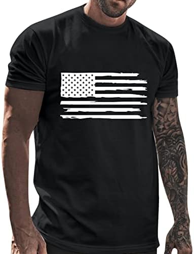 Маичка за Денот на независноста на мажите на Здфер, 4-ти јули, кошули со кратки ракави, американско знаме печати лето обични