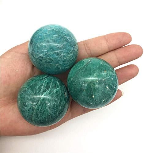 Seewudee AG216 1PC Природна амазонитска топка кварц кристална сфера топки минерални лековити подароци за подароци природни камења и