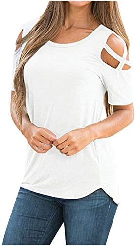 Lcepcy женски летен маица тркалезен врат леопард печати кошули исечени кратки ракави блузи лабави вклопени заоблени врвови на полите