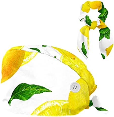 Јојоамој овошје агруми со жолт лимон, работни капачиња со копчиња и џемпери, прилагодливо хируршко капаче