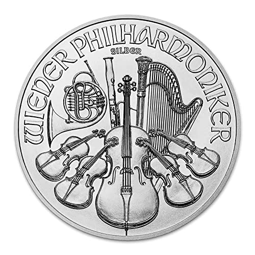 2023 Во 1 мл Австриска Сребрена Филхармонија Монета 1,50 Евра Брилијантен Нециркулиран Со Сертификат за Автентичност 1,50 евра бу