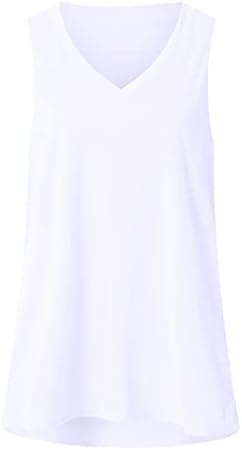 Женски резервоар врвови облечени каузални маици без ракави летни цврста боја блуза бизнис лабава фит резервоар за жени за жени