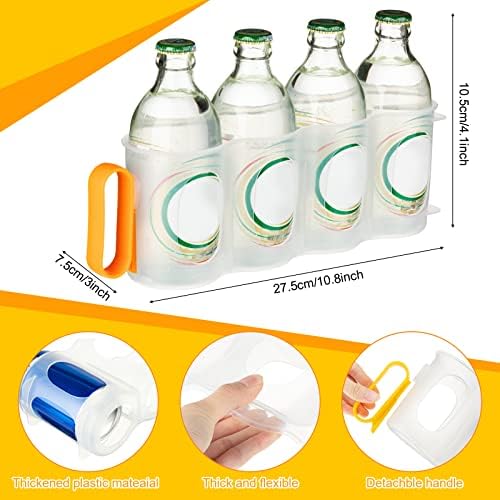 6 пакувања преносни сода може да се организатор за полица за фрижидер чиста пластична пиво конзерви со отстранливи рачки за пијалоци