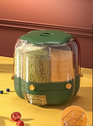 Аманиго кутија за складирање на жито ориз може да се ротира резервоарот за складирање запечатен транспарентен кутија за складирање кутија