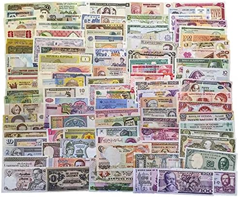 50 Светски Банкноти Различни Хартиени Пари Унц И Ау Странски Белешки Стара Валута Колекција