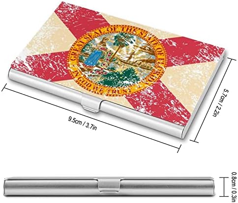 Флорида Државно Знаме Носителот Бизнис Картичка Паричник за Мажи &засилувач; Жените Џеб Метал Тенок Име Картичка случај 3. 7х2, 2х0,