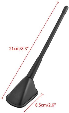 Uxcell Universal 21cm должина самостојно елиминирање на декоративната антена црна за авто -автомобил
