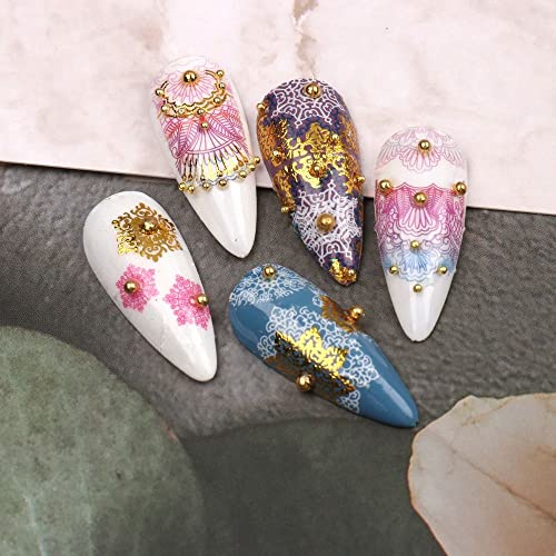 Bybycd трансфер на ноктите декорации бронзинг гроздобер фолии лизгач на нокти злато маникир додатоци жени есенска пролетна уметност за