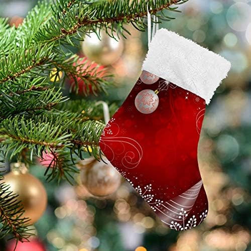 Алаза Божиќни чорапи снегулки и елка Класик Персонализирани мали декорации за порибување за семејни сезонски празници Декор на забава од 4.7,87