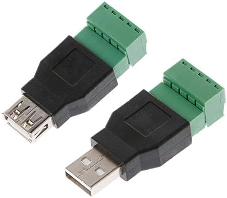 USB 2.0 Тип Машки/Женски ДО 5p Завртка W/Штит Терминал Приклучок Адаптер Конектор Од Keaiduoa