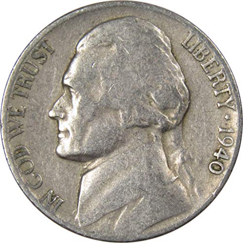 1940 Џеферсон Никел 5 Цент ПАРЧЕ АГ За Добри 5Ц Сад Монета Колекционерски