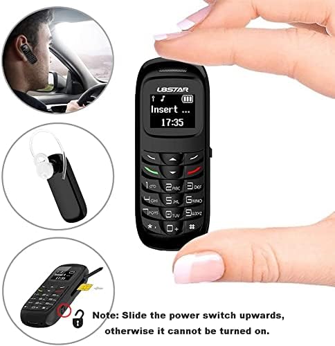 Најмалиот Мобилен Телефон L8Star BM70 Мал Мини Мобилен Црн Отклучен