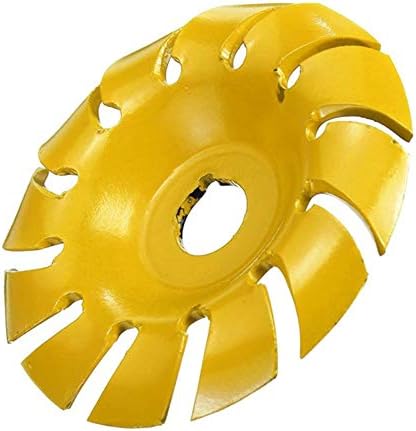 Fansipro 90mm Манган челик 12 заби Дрво резба диск 16мм ДИСКИ ДИСК, 90 * 16 мм, жолта