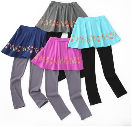 Хелеги за здолништа на девојчињата на Алмингелд, цветни хулахопки за нозе, панталони за 3-10 години