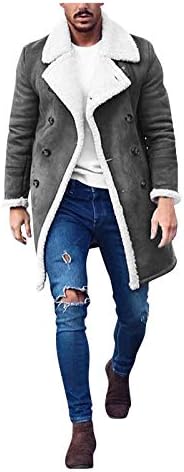 ADSSDQ зимска густа супер мека школа за надворешни работи на мажите со долга јакна со долга јакни со долга јакни со долга јакни