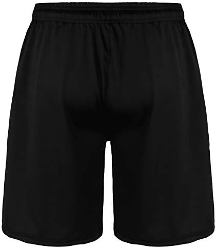 ИНХZOY машки спортски шорцеви панталони со стебла за обука на џеб, лабави, вклопуваат во теретана вежбање кошарка панталони активна облека