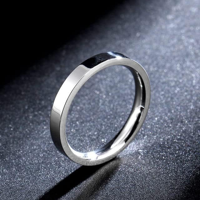 Колезо 316L 4мм ringsвони мал бенд прстен за мажи и жена модна сребрена опашка прстен-98029