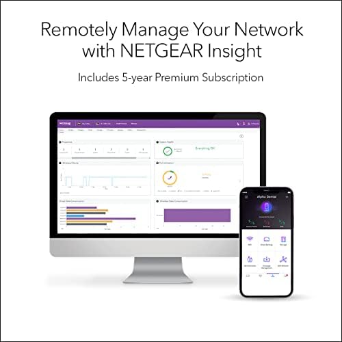 Netgear Orbi Pro WiFi 6 Tri-band Sysh System, Router + 2 Satellite Extenders за бизнис или дома, VLAN, QoS, покриеност до 7.500 квадратни