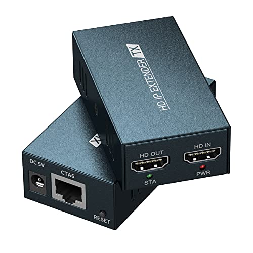 HDMI Extender 500ft/150m над CAT5E/6, преку IP/TCP, еден до многу менувач преку прекинувачот за етернет, целосен HD 1080P@60Hz видео