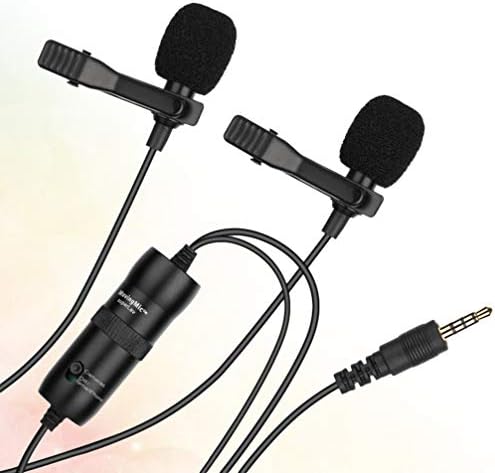 Безжични микрофони за безжични микрофони безжичен микрофон на микрофон двојно имаше клип-на микрофон за ДВ, телефон, видео,